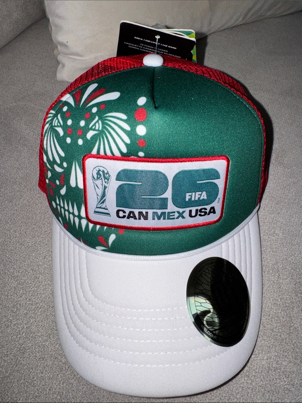 Mexico FIFA 26 CAN MEX USA Trucker Cap - Green/Red/White